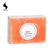 Private Label Black Skin Whitening  Carrot Kojic Acid Pimple Treatment Soap